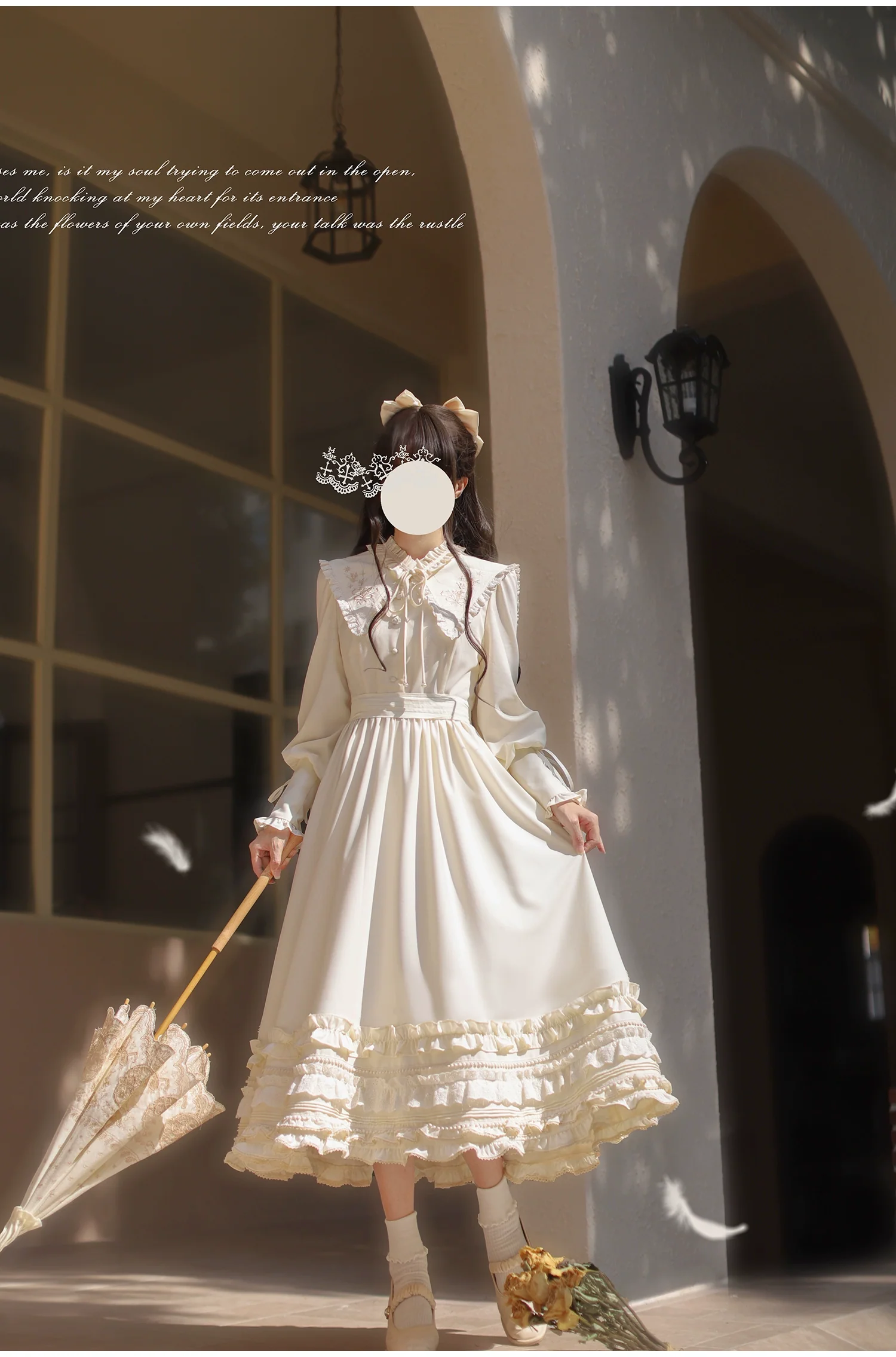 HuTaoMuJK - Wind Kiss Tulip - Classic Lolita OP Elegant Lolita Cardigan - Image 3