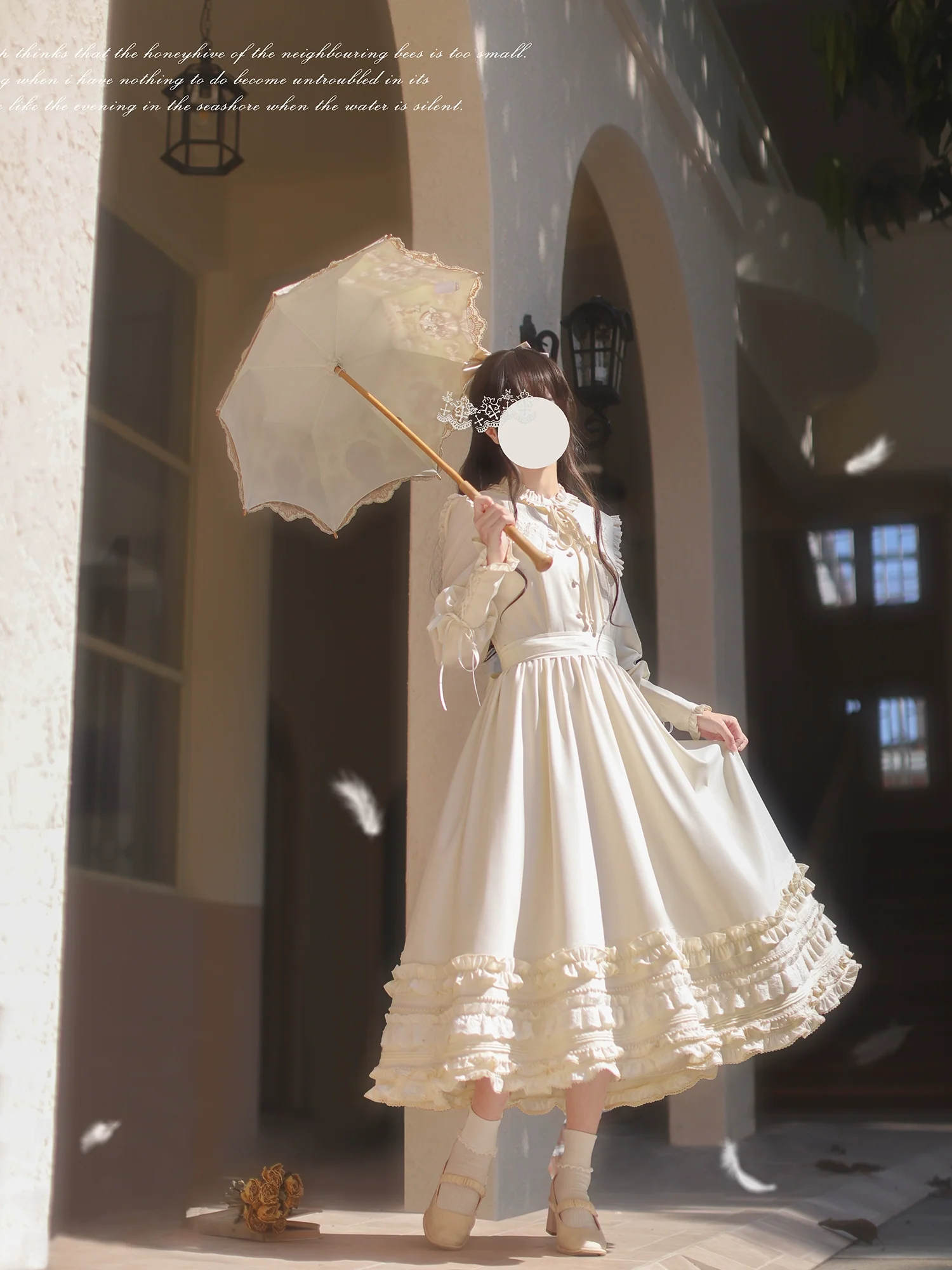 HuTaoMuJK - Wind Kiss Tulip - Classic Lolita OP Elegant Lolita Cardigan - Image 4