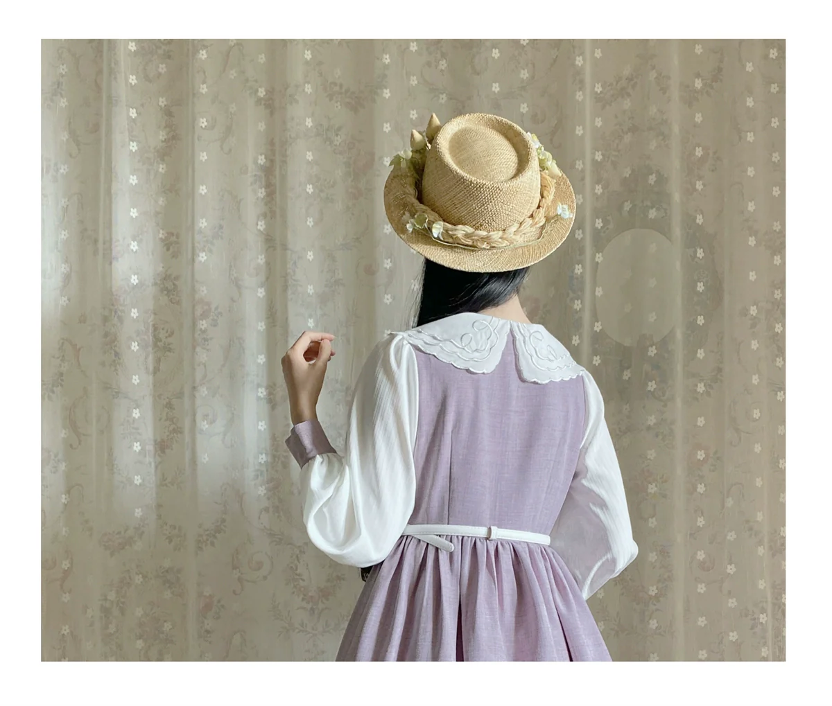 Window Rose - Classic Lolita OP Front Buttoned Embroidery Lolita Dress - Image 18