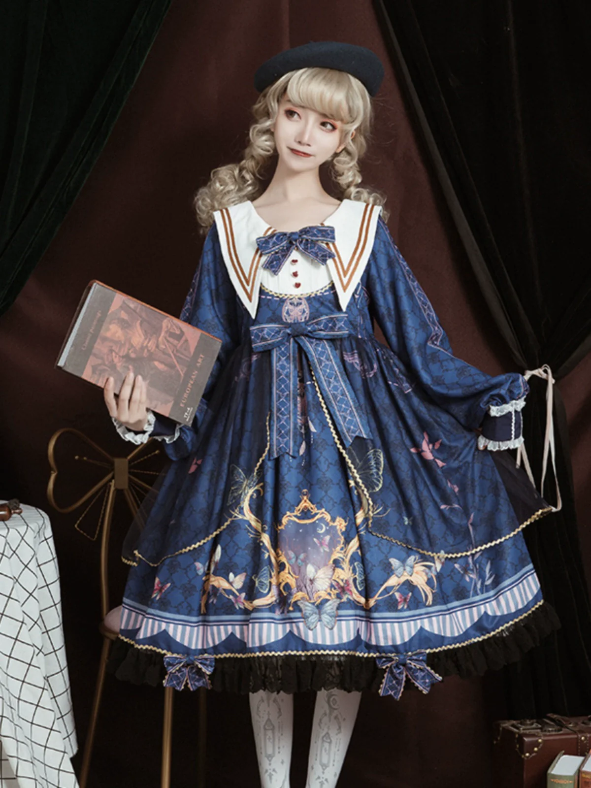 Classic Lolita OP Sailor Collar Elegant Lolita Dress
