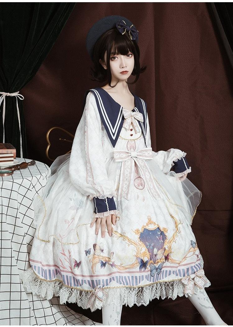 Classic Lolita OP Sailor Collar Elegant Lolita Dress - Image 11