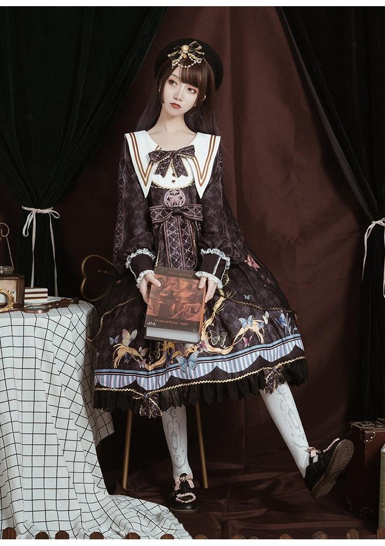 Classic Lolita OP Sailor Collar Elegant Lolita Dress - Image 14