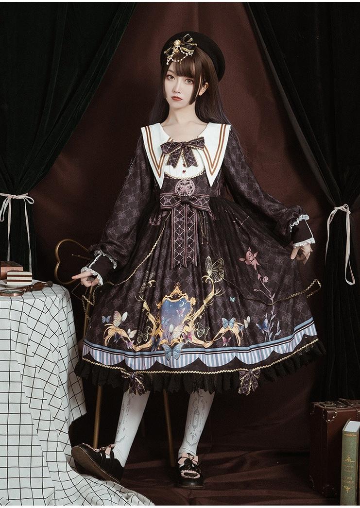 Classic Lolita OP Sailor Collar Elegant Lolita Dress - Image 15