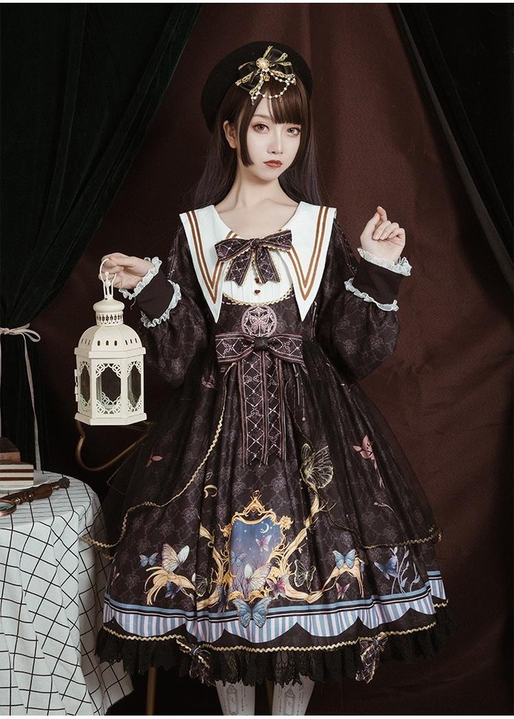 Classic Lolita OP Sailor Collar Elegant Lolita Dress - Image 17