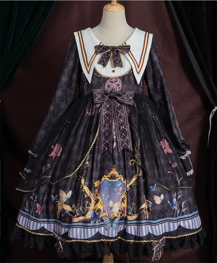 Classic Lolita OP Sailor Collar Elegant Lolita Dress - Image 32