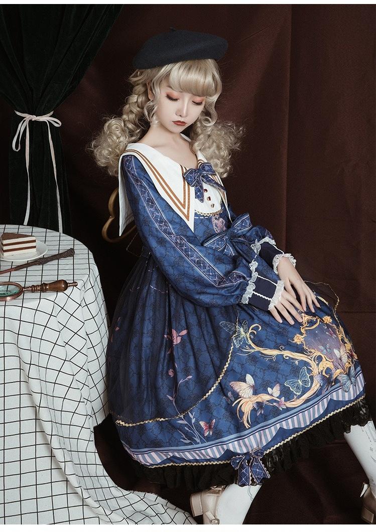 Classic Lolita OP Sailor Collar Elegant Lolita Dress - Image 6