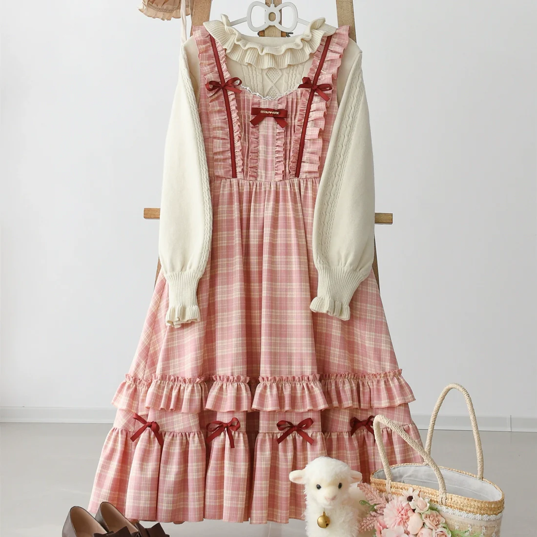 Green Fairy Tales - Classic Lolita Plaid JSK Plus Size Lolita Dress - Image 13