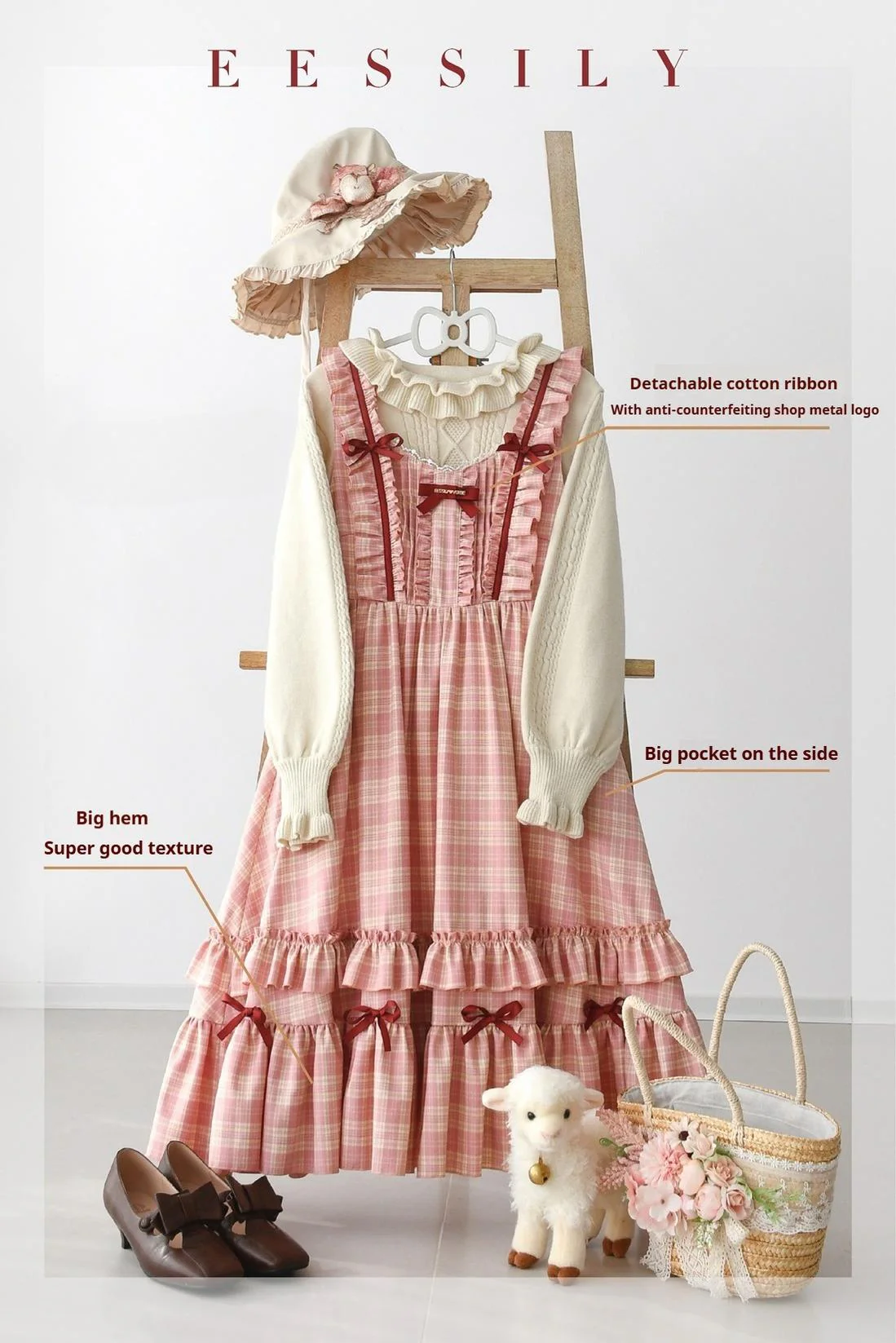 Green Fairy Tales - Classic Lolita Plaid JSK Plus Size Lolita Dress - Image 15