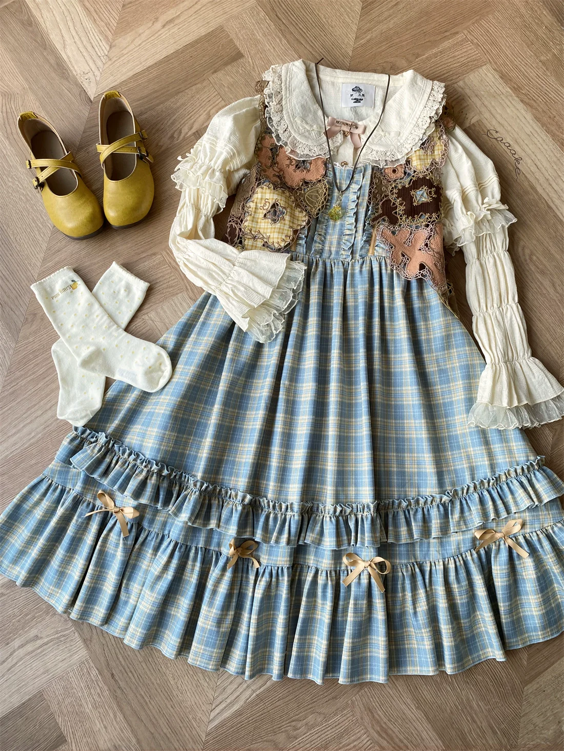 Green Fairy Tales - Classic Lolita Plaid JSK Plus Size Lolita Dress - Image 19