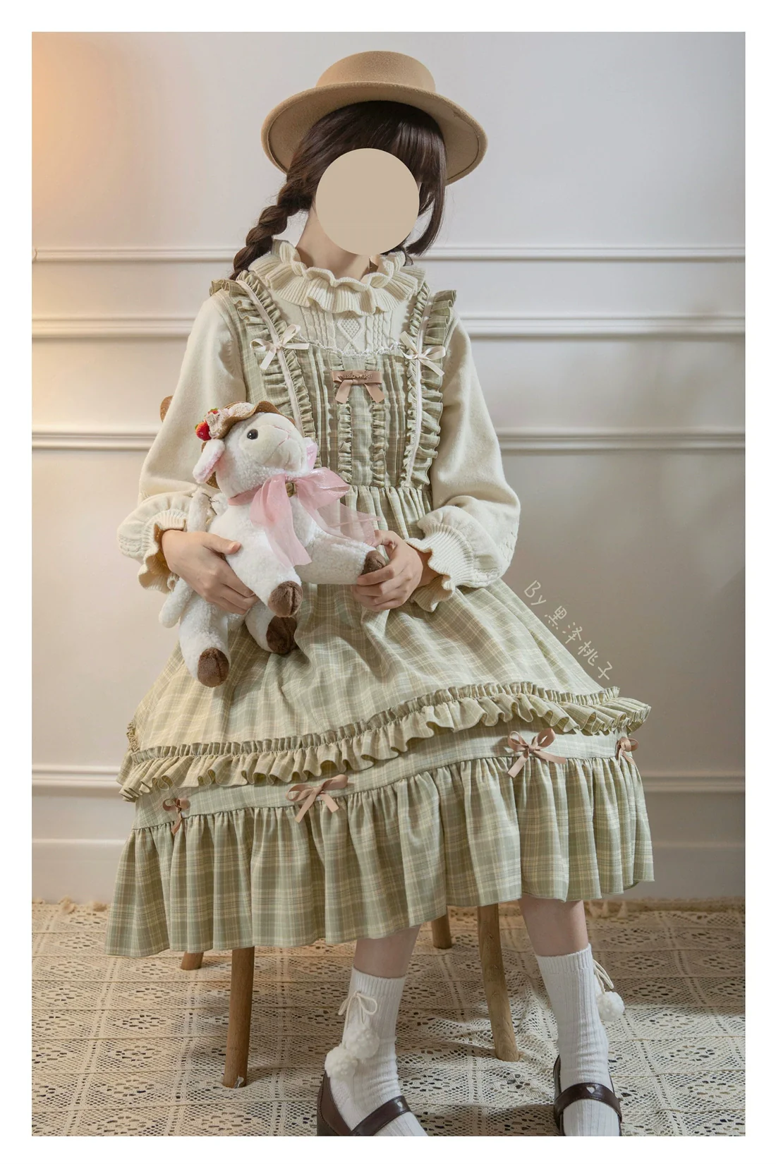 Green Fairy Tales - Classic Lolita Plaid JSK Plus Size Lolita Dress - Image 5