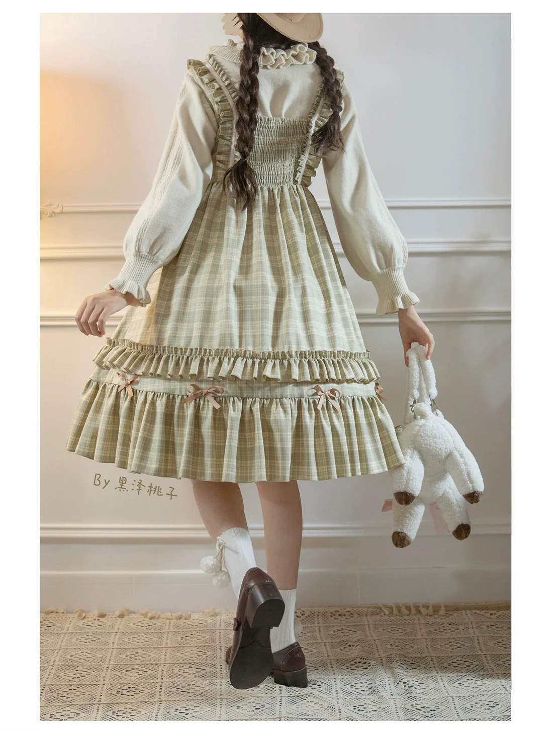 Green Fairy Tales - Classic Lolita Plaid JSK Plus Size Lolita Dress - Image 7