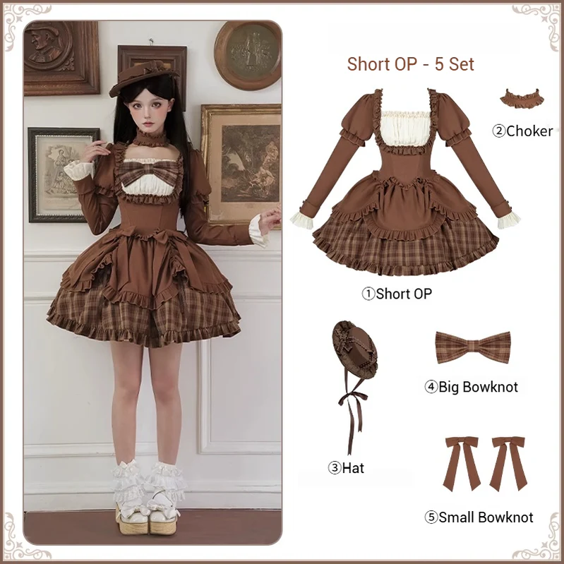 Oak Hymn - Classic Lolita Plaid OP Suit, Side Zipper - Image 24
