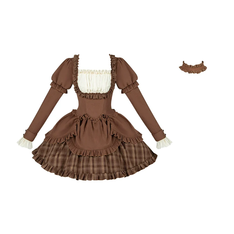 Oak Hymn - Classic Lolita Plaid OP Suit, Side Zipper - Image 28