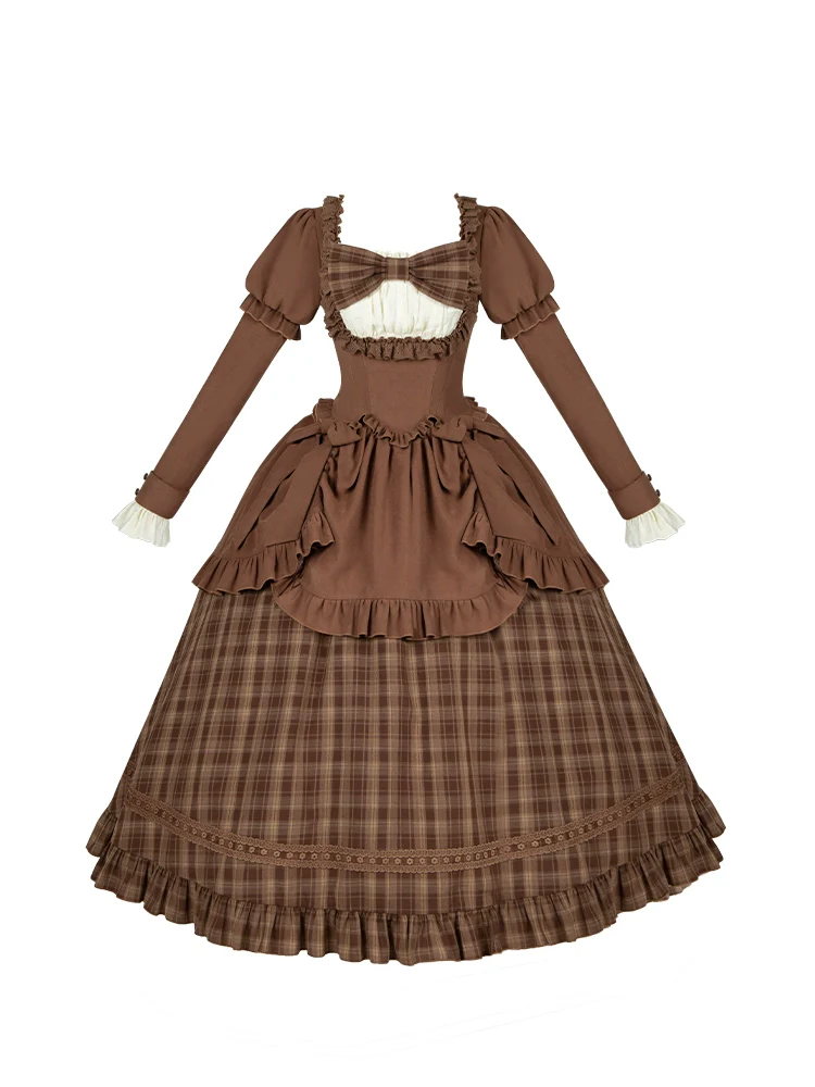 Oak Hymn - Classic Lolita Plaid OP Suit, Side Zipper - Image 29