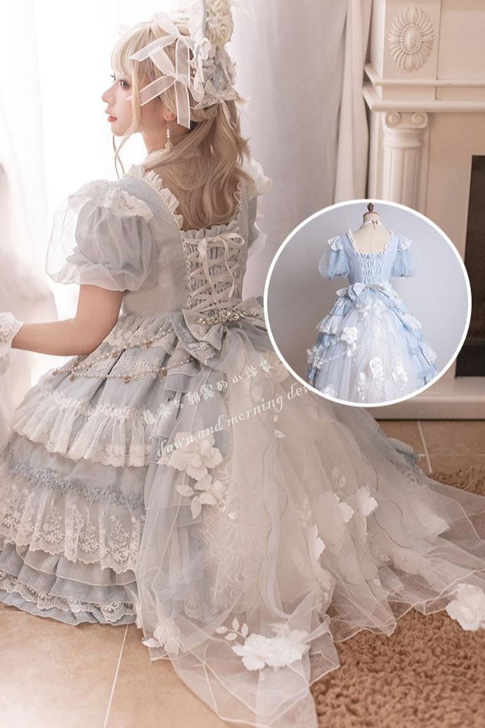 Waltz - Classic Lolita Plus-size OP Dress, Front Opening - Image 12