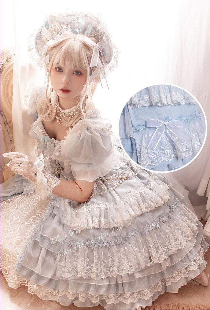Waltz - Classic Lolita Plus-size OP Dress, Front Opening - Image 13
