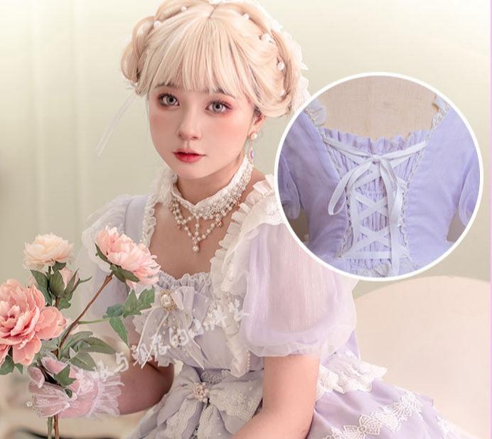 Waltz - Classic Lolita Plus-size OP Dress, Front Opening - Image 16