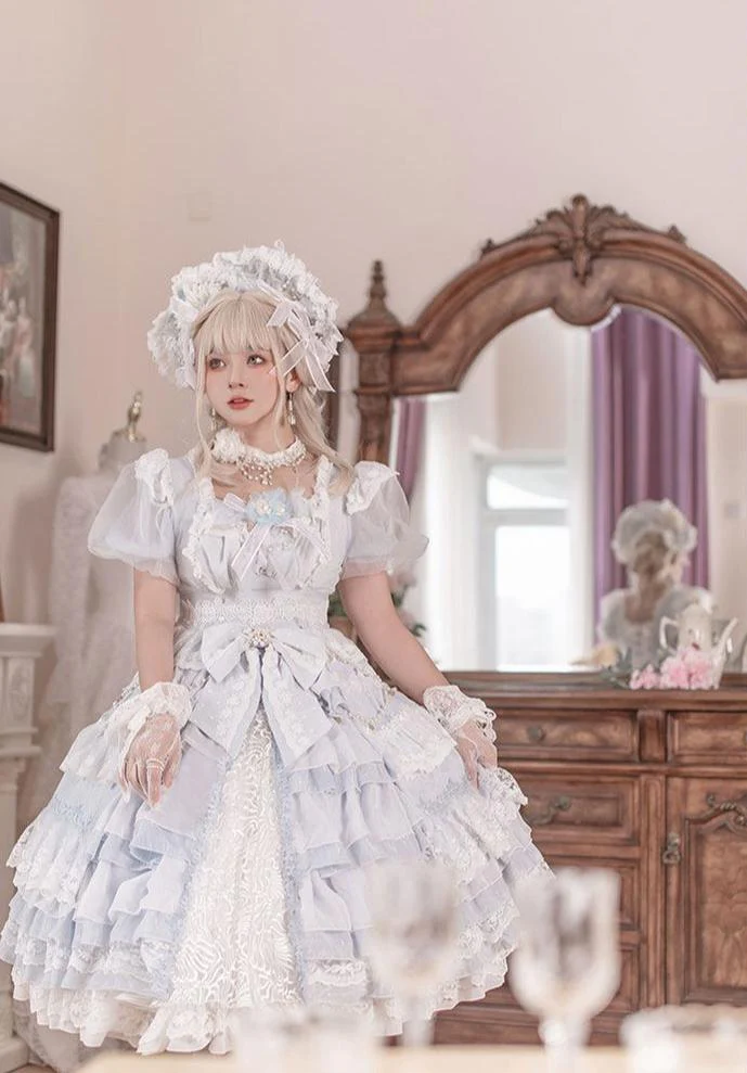 Waltz - Classic Lolita Plus-size OP Dress, Front Opening - Image 19