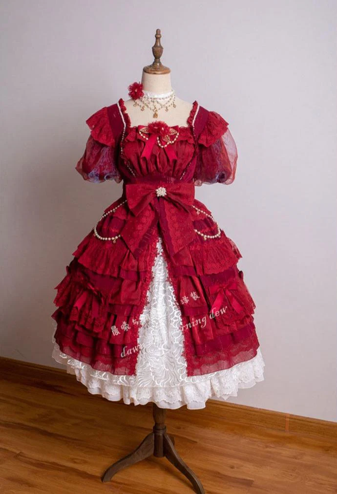 Waltz - Classic Lolita Plus-size OP Dress, Front Opening - Image 20