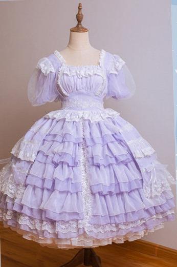Waltz - Classic Lolita Plus-size OP Dress, Front Opening - Image 24