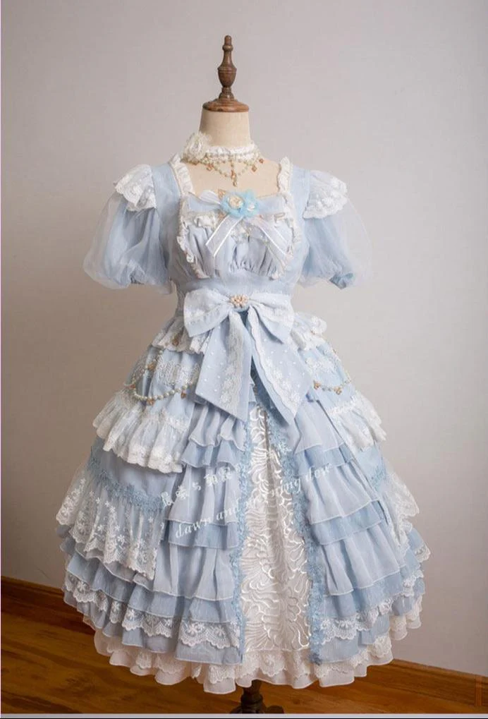Waltz - Classic Lolita Plus-size OP Dress, Front Opening - Image 26