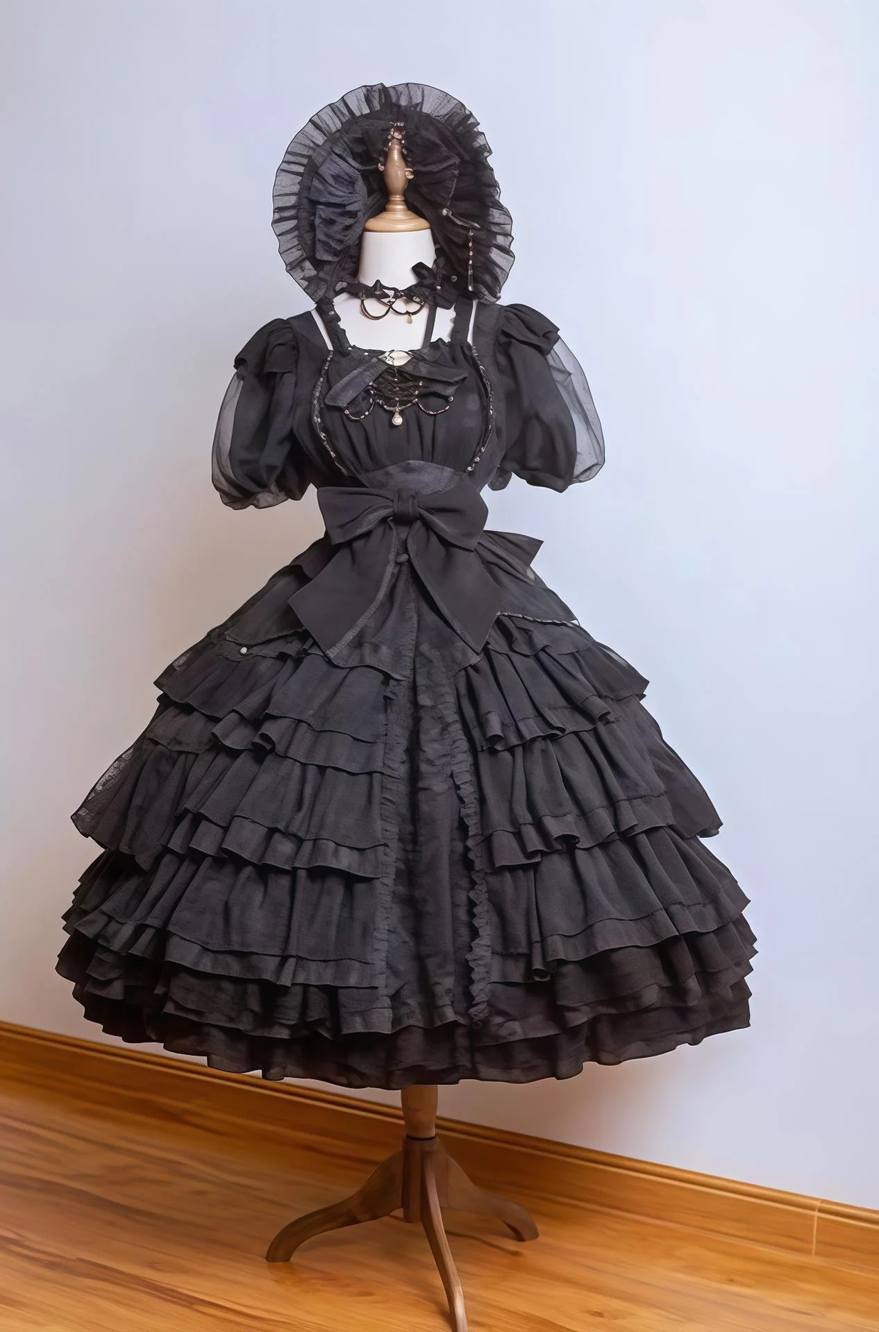 Waltz - Classic Lolita Plus-size OP Dress, Front Opening - Image 3