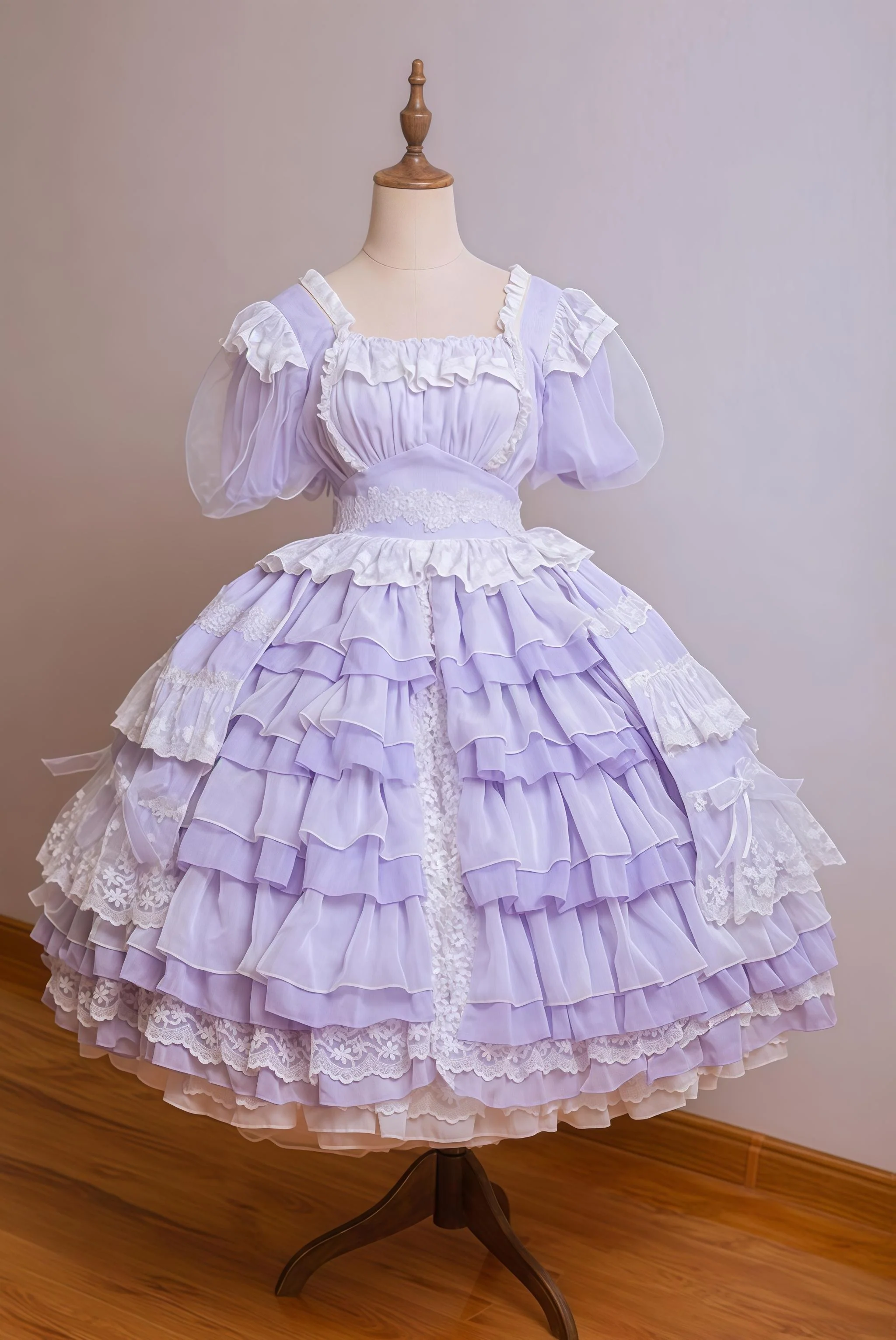 Waltz - Classic Lolita Plus-size OP Dress, Front Opening - Image 4