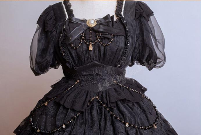 Waltz - Classic Lolita Plus-size OP Dress, Front Opening - Image 5