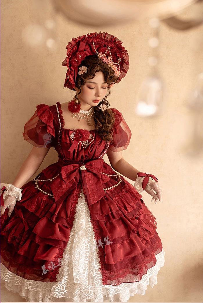 Waltz - Classic Lolita Plus-size OP Dress, Front Opening - Image 7