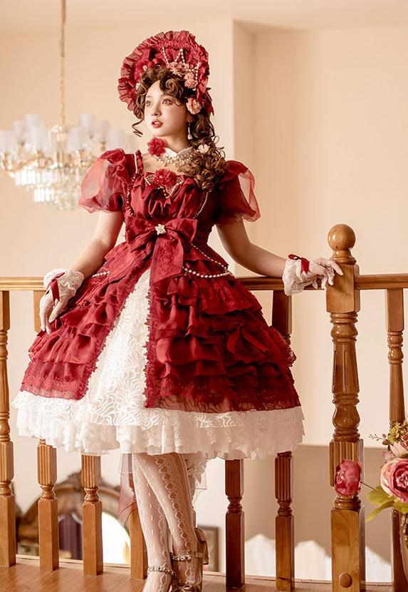 Waltz - Classic Lolita Plus-size OP Dress, Front Opening - Image 9