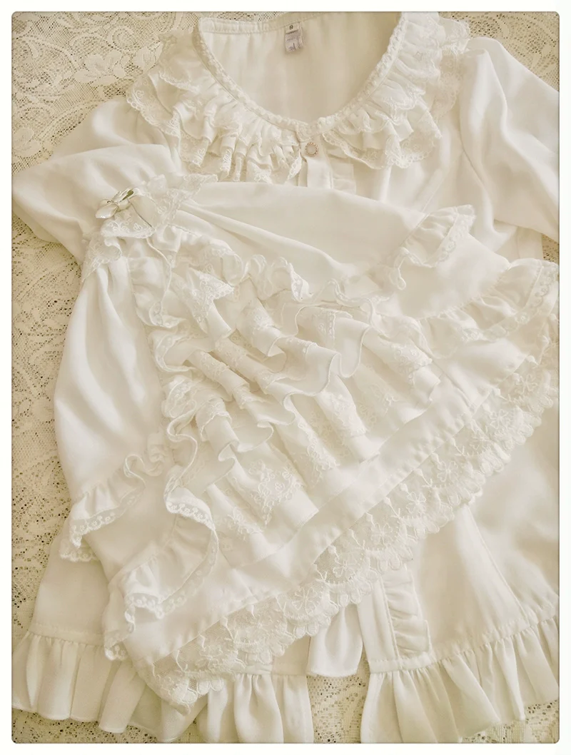 Retro Lolita Hime Sleeve Lolita Blouse - Image 7