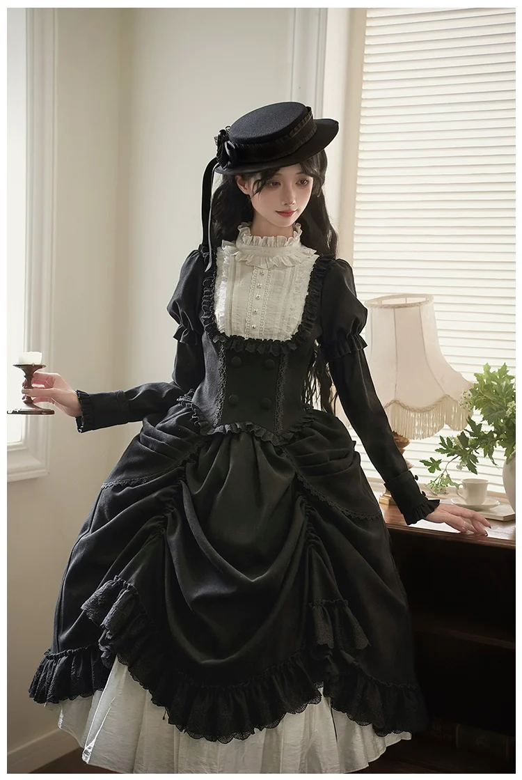 Fog City Time Difference - Classic Lolita SK & Blouse Suit - Image 19