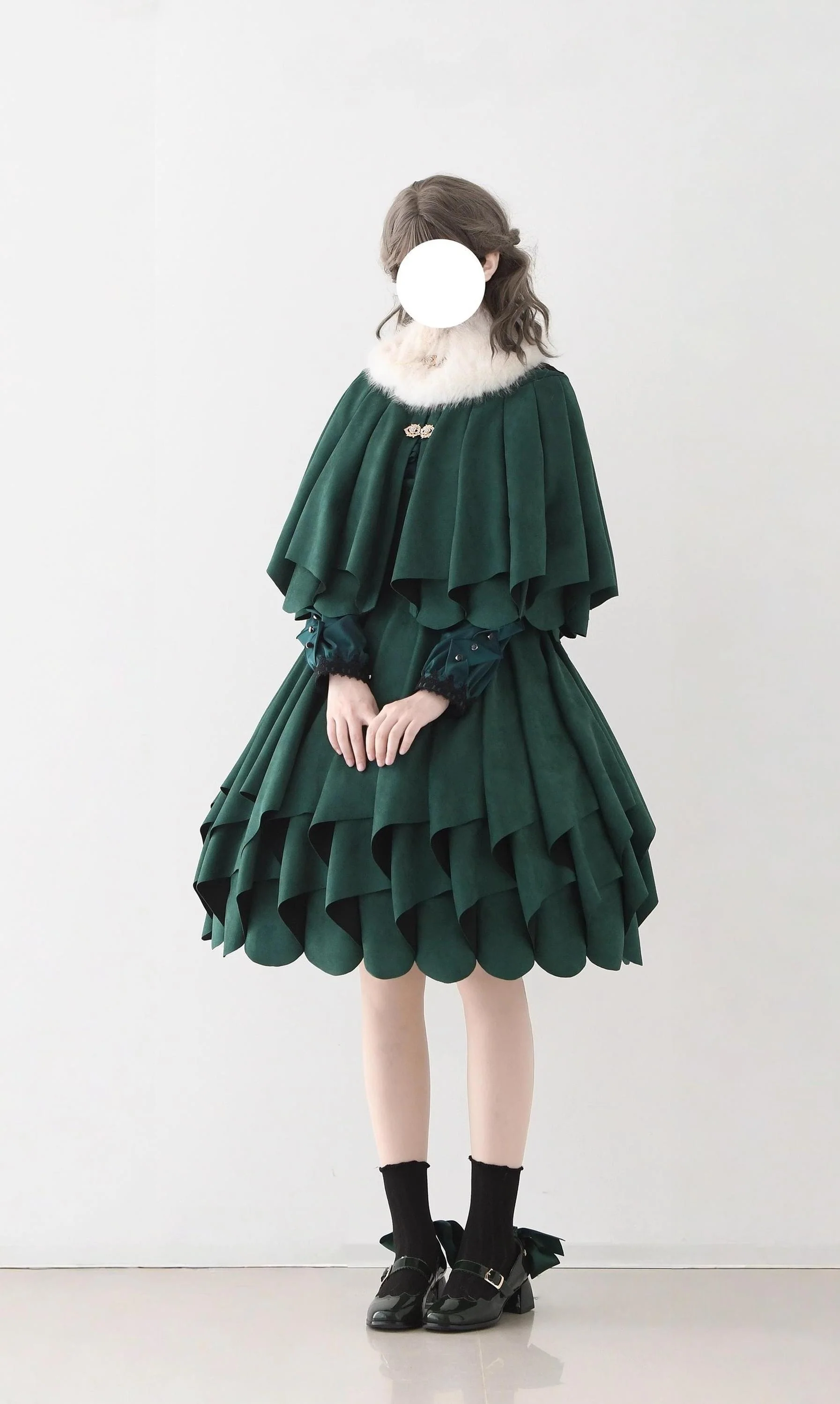 Molten Snowtop - Classic Lolita SK, Cape With Detachable Collar