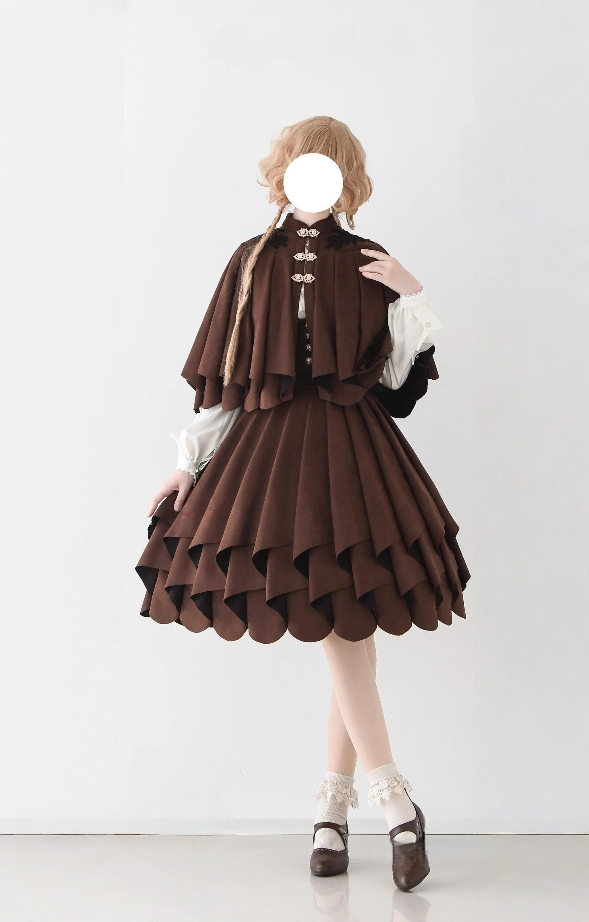 Molten Snowtop - Classic Lolita SK, Cape With Detachable Collar - Image 3