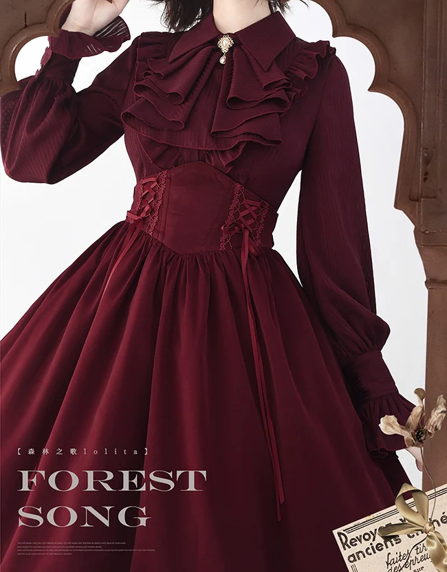 Astris - Classic Lolita SK Double-sided Wearing Fishbone Skirt - Image 16