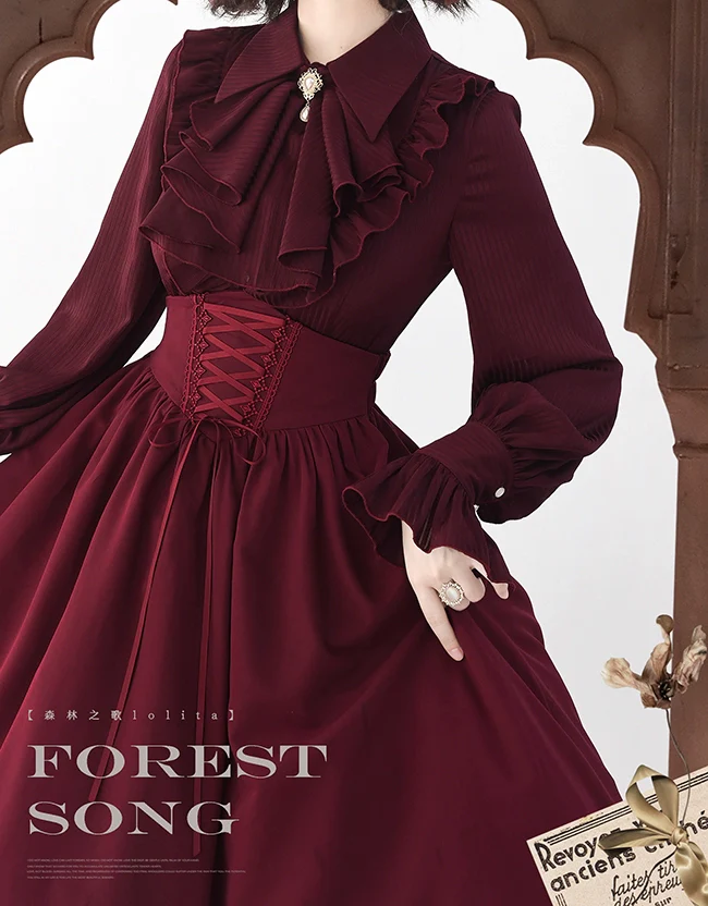 Astris - Classic Lolita SK Double-sided Wearing Fishbone Skirt - Image 17