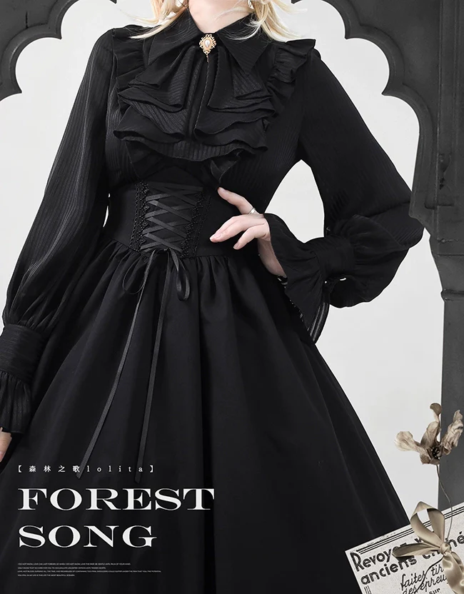 Astris - Classic Lolita SK Double-sided Wearing Fishbone Skirt - Image 19