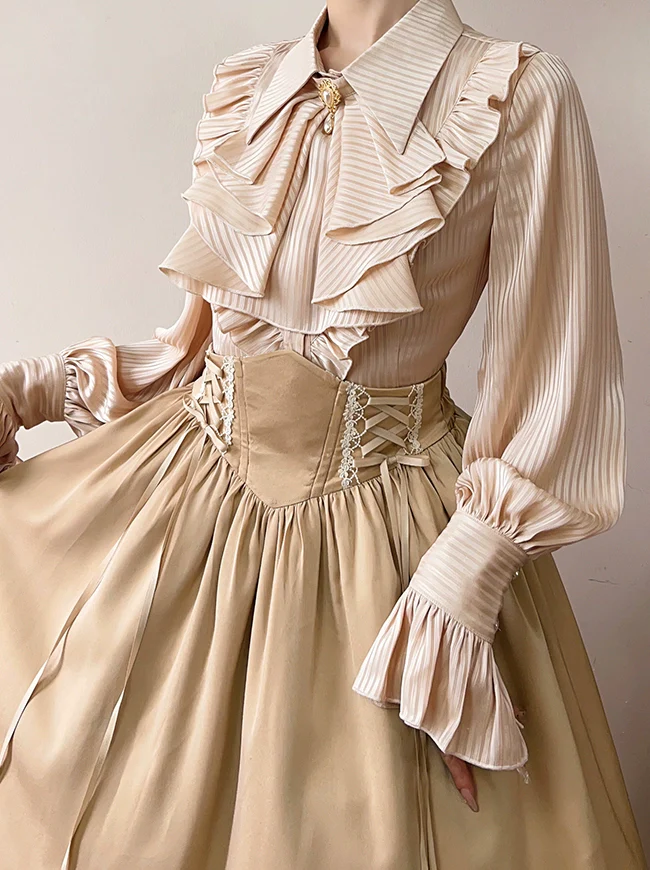 Astris - Classic Lolita SK Double-sided Wearing Fishbone Skirt - Image 21