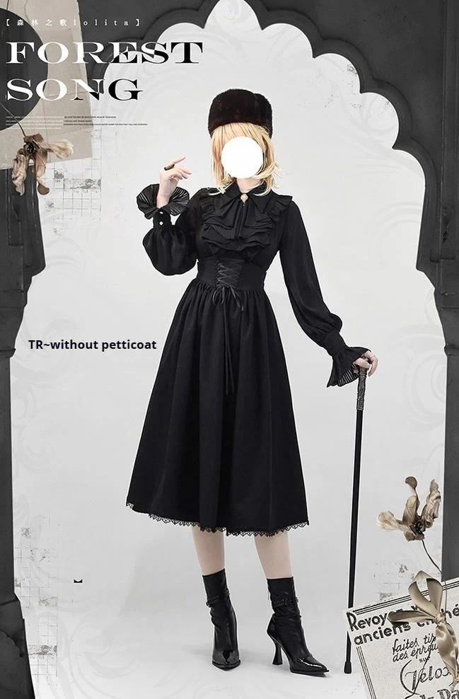 Astris - Classic Lolita SK Double-sided Wearing Fishbone Skirt - Image 9
