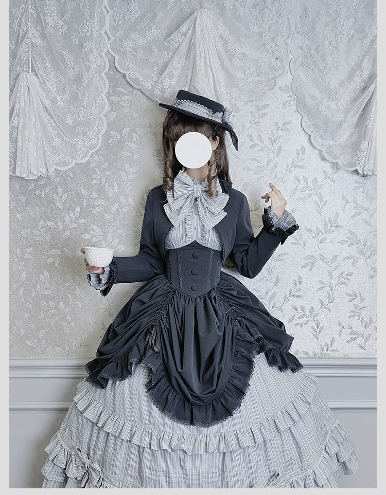 Alice Girl - Duke of Victoria - Classic Lolita SK & Overskirt Set - Image 10
