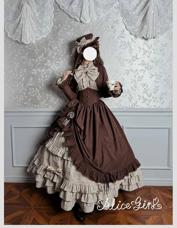 Alice Girl - Duke of Victoria - Classic Lolita SK & Overskirt Set - Image 14