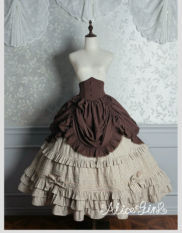Alice Girl - Duke of Victoria - Classic Lolita SK & Overskirt Set - Image 30