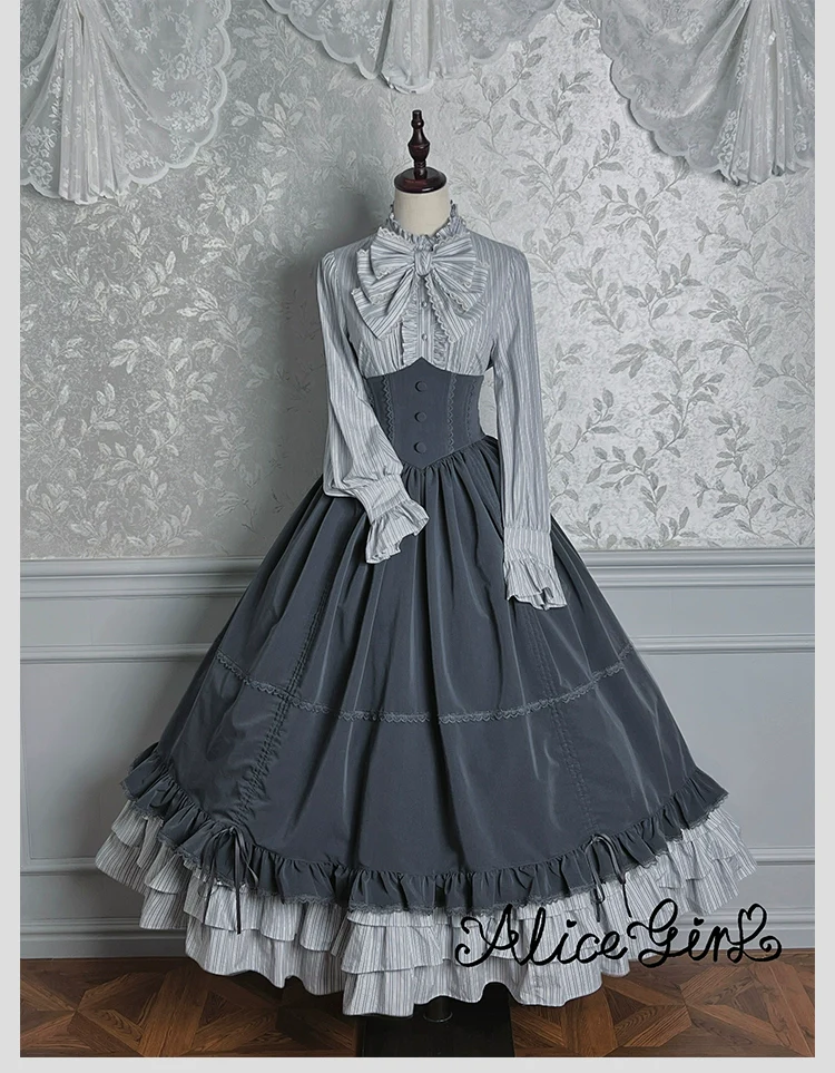 Alice Girl - Duke of Victoria - Classic Lolita SK & Overskirt Set - Image 46