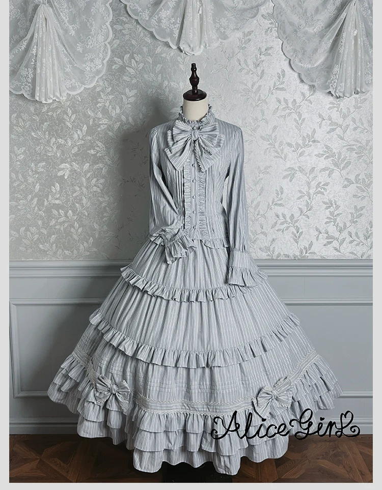 Alice Girl - Duke of Victoria - Classic Lolita SK & Overskirt Set - Image 49