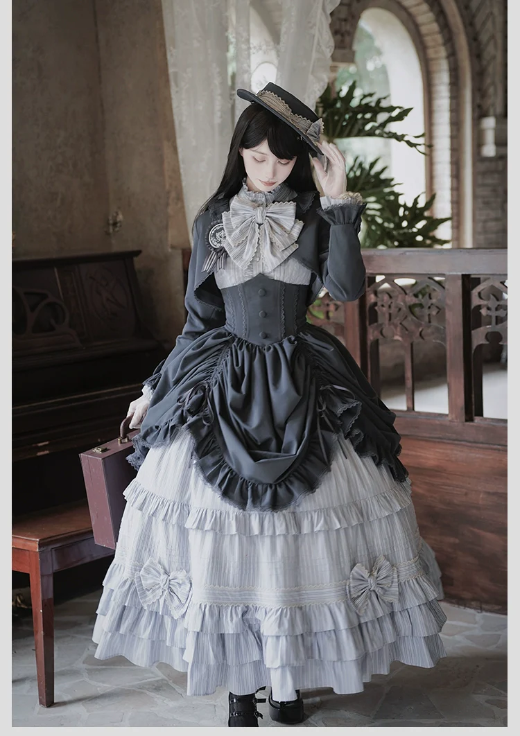 Alice Girl - Duke of Victoria - Classic Lolita SK & Overskirt Set - Image 7