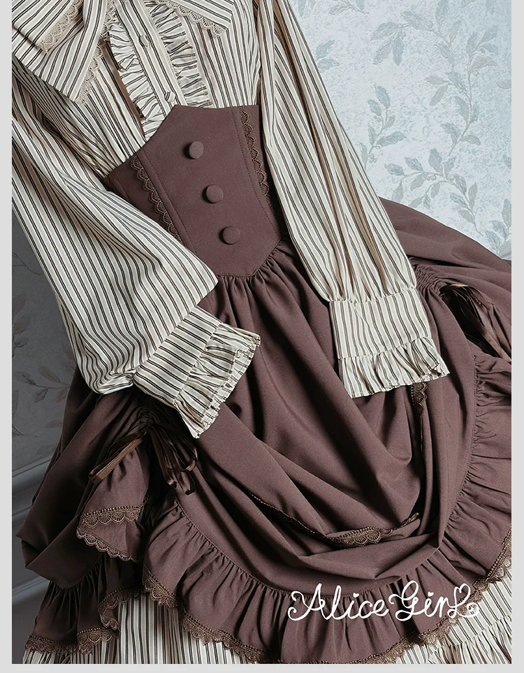 Alice Girl - Duke of Victoria - Classic Lolita SK & Overskirt Set - Image 97
