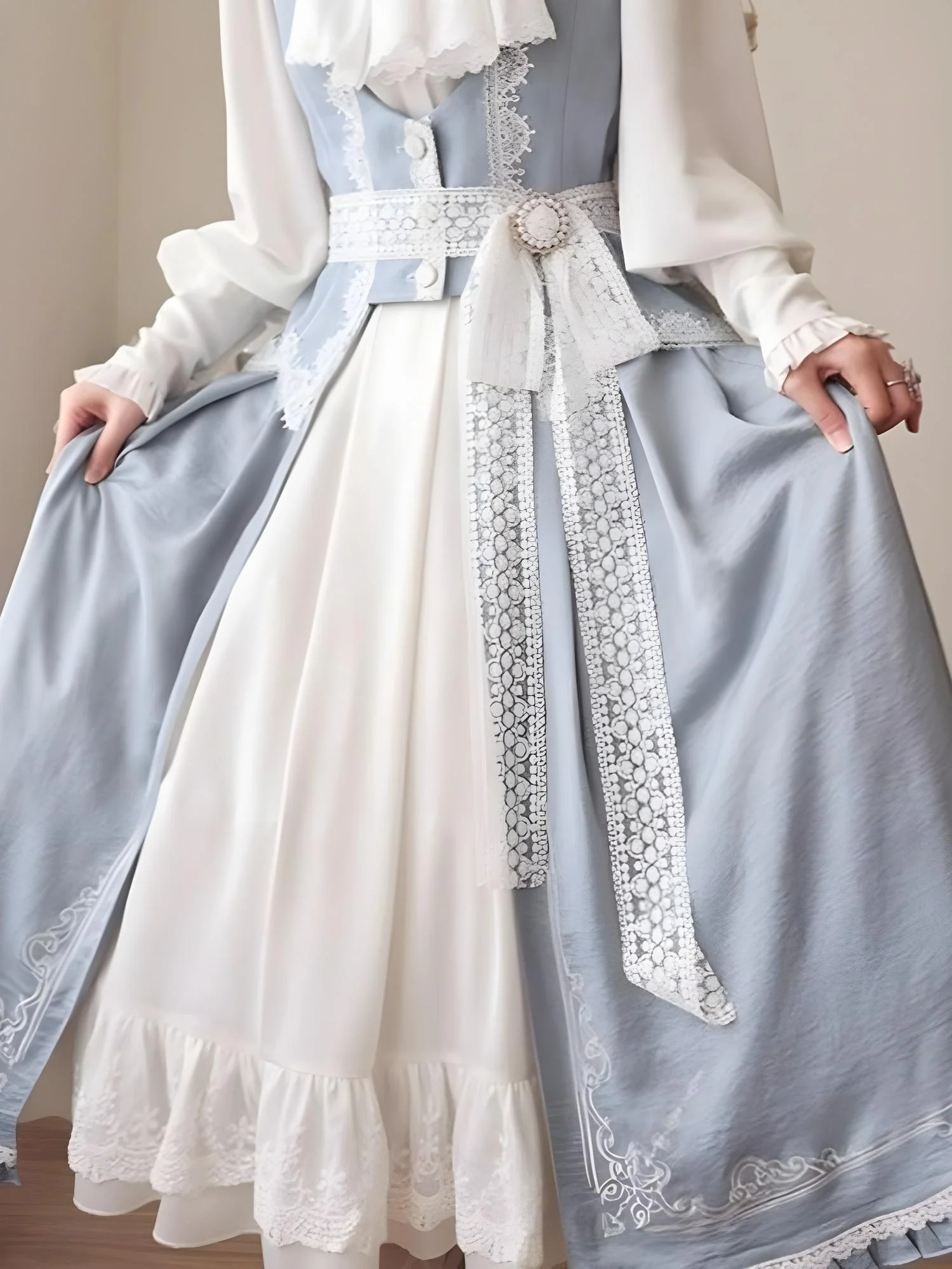 Miss Leisha - Classic Lolita Skirt Set Elegant Winter Cape - Image 16