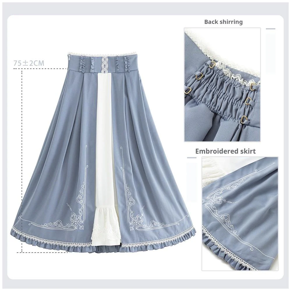 Miss Leisha - Classic Lolita Skirt Set Elegant Winter Cape - Image 28
