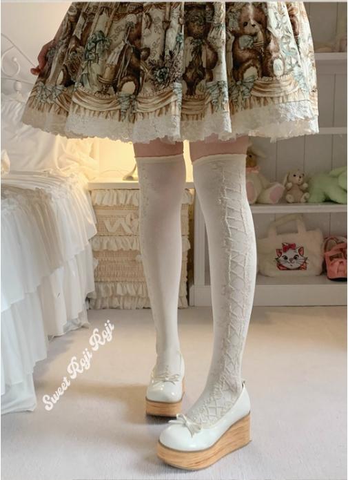 Classic Lolita Socks Autumn Mid-calf Cotton Socks - Image 14