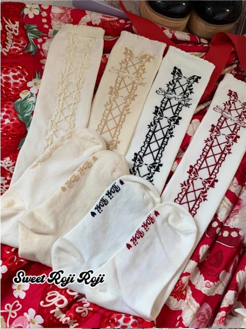 Classic Lolita Socks Autumn Mid-calf Cotton Socks - Image 2